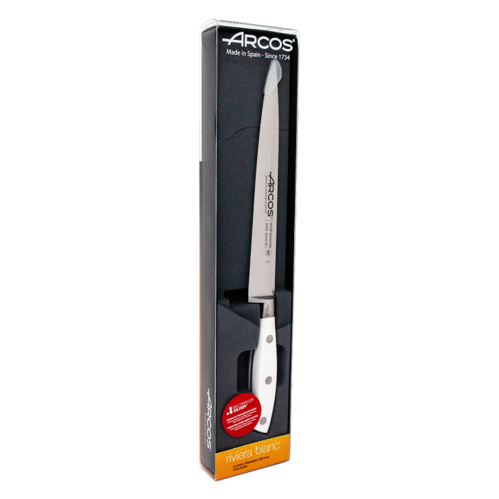 ARCOS SERIE RIVIERA BLANCO: CUCHILLO FILETERO 260mm. FORJADO Ref.233024 ARCOS SERIE RIVIERA BLANCO: CUCHILLO FILETERO 260mm. FORJADO Ref.233024