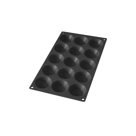 LEKUE: MOLDE GOURMET TARTALETA 15cav. NEGRO Ref.0620515N01M048