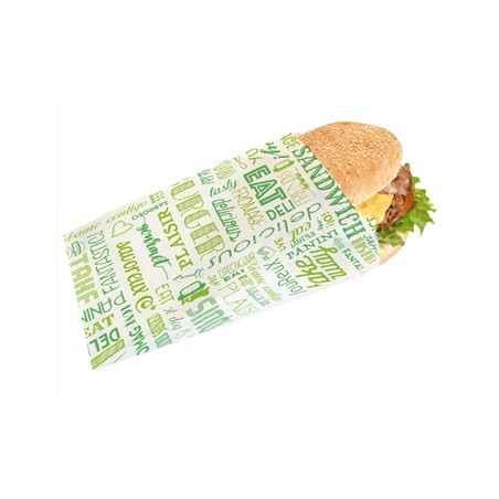 BOLSAS PAPEL: HAMBURGUESA PAPEL ANTIGRASA 12 7X18cm. (500Uds.) Ref.229.29