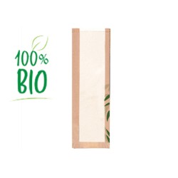 BOLSA PANADERIA BARRA CON VENTANA (100% BIO) 14 4X48cm. (250Uds.) Ref.231.05