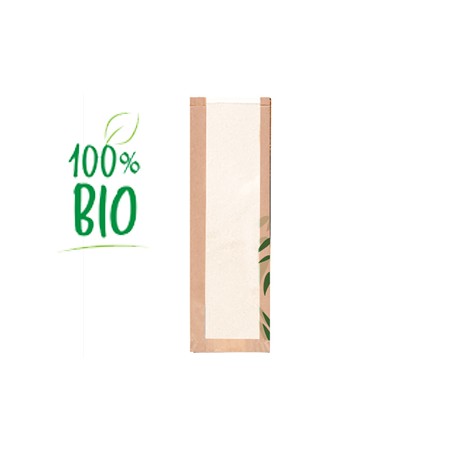 BOLSA PANADERIA BARRA CON VENTANA (100% BIO) 14 4X48cm. (250Uds.) Ref.231.05