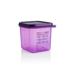 ARAVEN ALERGENOS: HERMETICO MORADO GN1 6 176X162Xh150mm. (2 6Ltrs.) Ref.61390