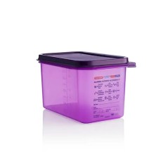 ARAVEN ALERGENOS: HERMETICO MORADO GN1 4 265X162Xh150mm. (4 3Ltrs.) Ref.61392