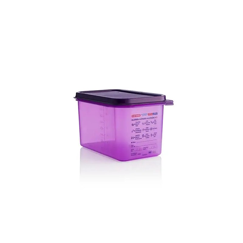 ARAVEN ALERGENOS: HERMETICO MORADO GN1 4 265X162Xh150mm. (4 3Ltrs.) Ref.61392