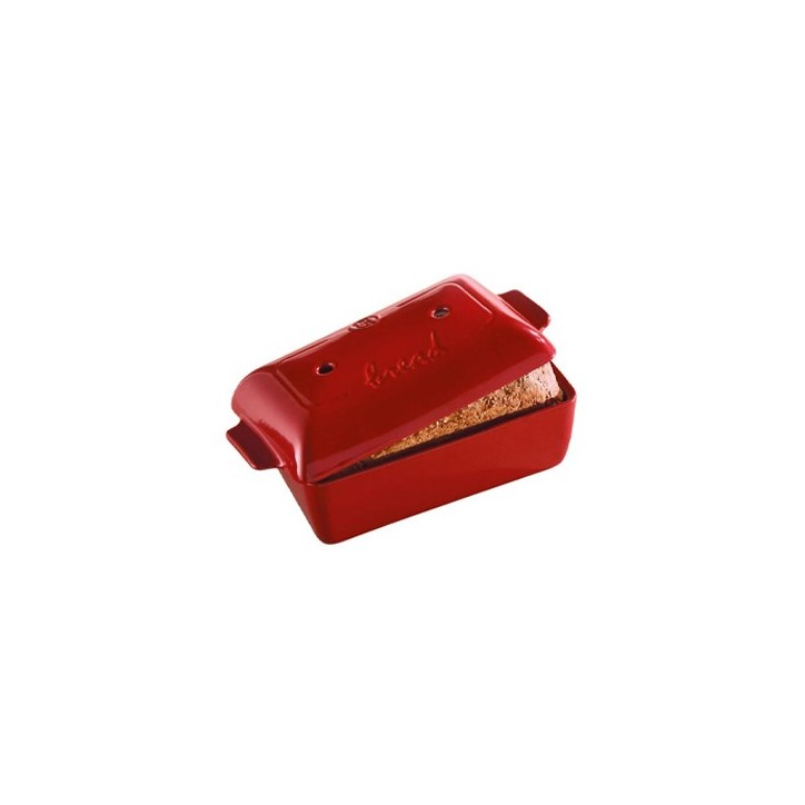 EMILE HENRY: MOLDE HORNO PARA PAN ROJO 22X13cm. Ref.3455044