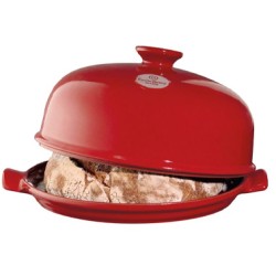 EMILE HENRY: HORNO BREAD CLOCHE Ø 28cm. ROJO Ref.349108