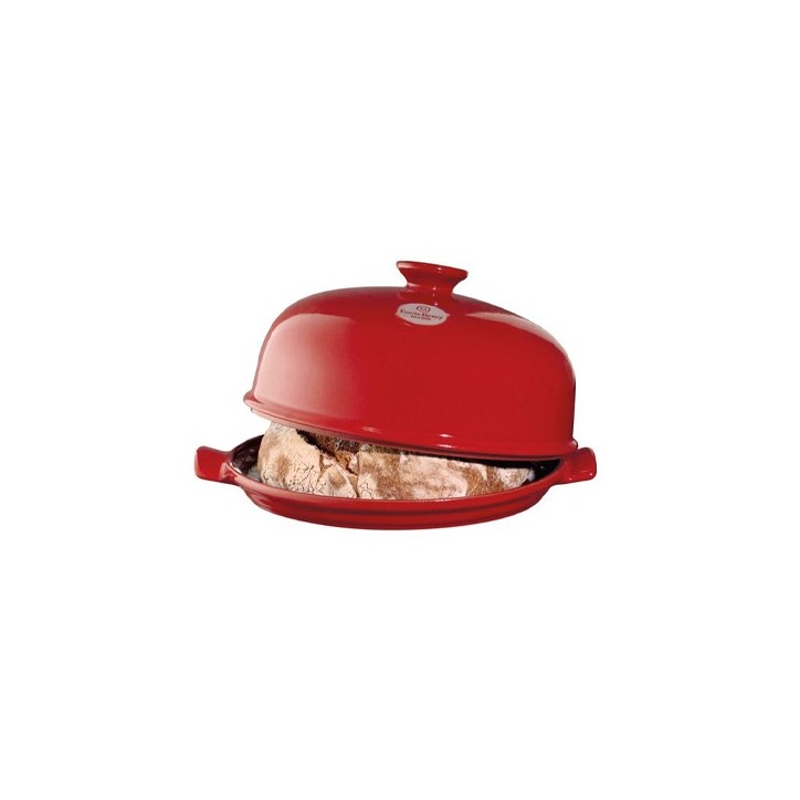 EMILE HENRY: HORNO BREAD CLOCHE Ø 28cm. ROJO Ref.349108