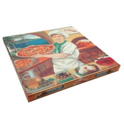 CAJA PIZZA VESUBIO 33X33Xh3 5cm. (Pqt. 100uni.) Ref.CAPZFR000010