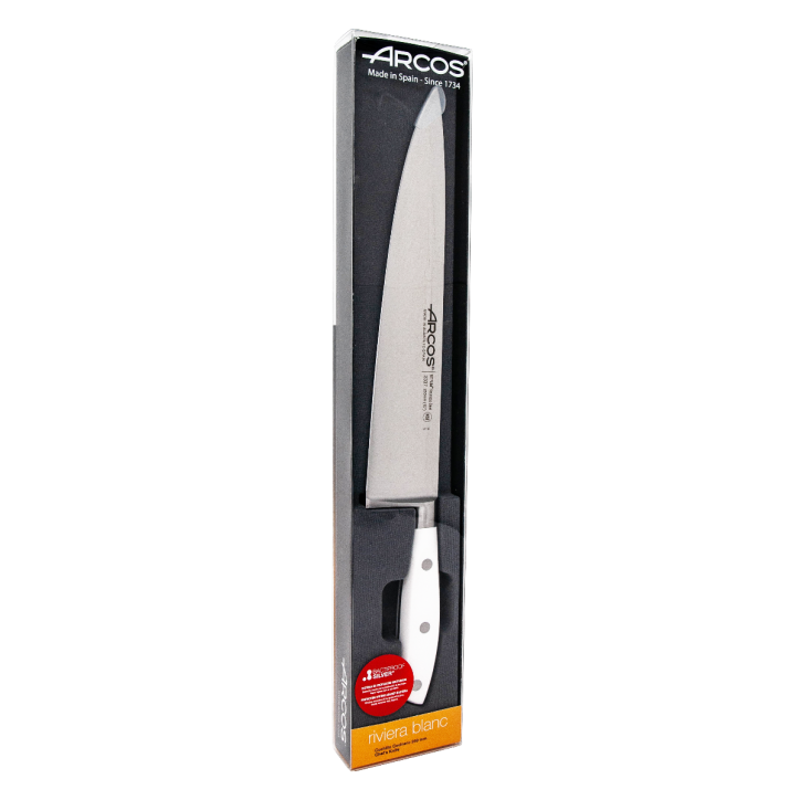 ARCOS SERIE RIVIERA BLANCO: CUCHILLO CEBOLLERO 250mm  FORJADO Ref.233724