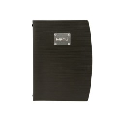 SECURIT: A-4 CARTA MENU NEGRA 1 FUNDA DOBLE LOGO TENEDOR Y CUCHILLO Ref.B645MCRCA4BL