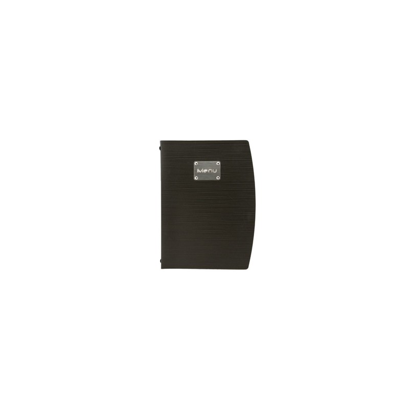 SECURIT: A-4 CARTA MENU NEGRA 1 FUNDA DOBLE LOGO TENEDOR Y CUCHILLO Ref.B645MCRCA4BL