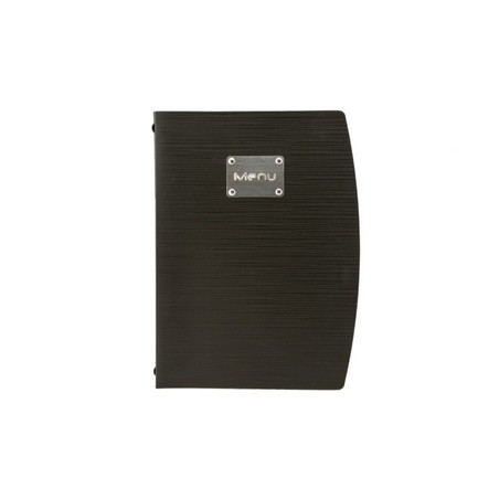 SECURIT: A-4 CARTA MENU NEGRA 1 FUNDA DOBLE LOGO TENEDOR Y CUCHILLO Ref.B645MCRCA4BL