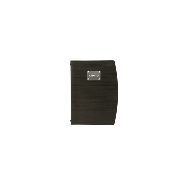 SECURIT: A-4 CARTA MENU NEGRA 1 FUNDA DOBLE LOGO TENEDOR Y CUCHILLO Ref.B645MCRCA4BL