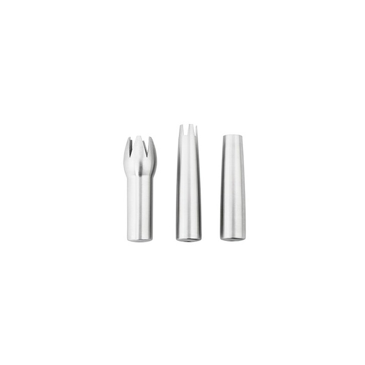 SIFON ISI: JUEGO DE 3 TULIPA DECORADORAS ACERO INOX Ref.69067