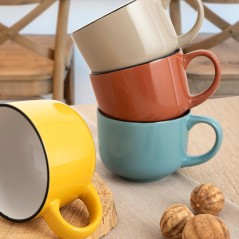 JUMBO: TAZA DESAYUNO COLORES SURTIDOS 40CL.  Ref.5424912