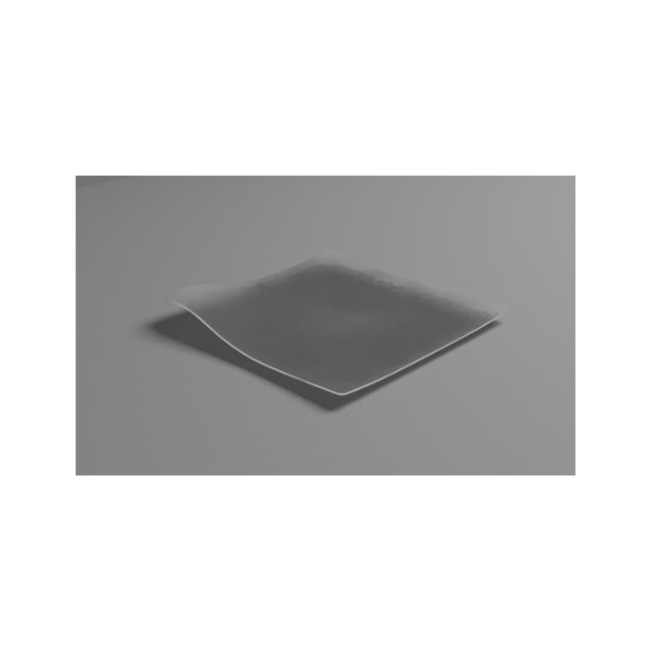 VAJILLA CATERING: WAVE - PLATO INDIVIDUAL PREMIUM - TRANSPARENTE- 127X127mm. - (20uni.) - REUTILIZABLE - Ref.91764