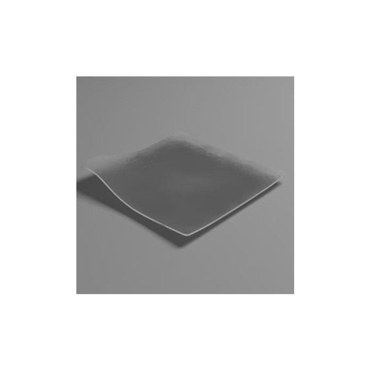 VAJILLA CATERING: WAVE - PLATO INDIVIDUAL PREMIUM - TRANSPARENTE- 127X127mm. - (20uni.) - REUTILIZABLE - Ref.91764