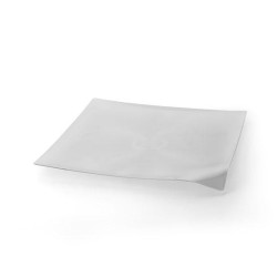 VAJILLA CATERING: WAVE - PLATO INDIVIDUAL PREMIUM - TRANSPARENTE- 127X127mm. - (20uni.) - REUTILIZABLE - Ref.91764