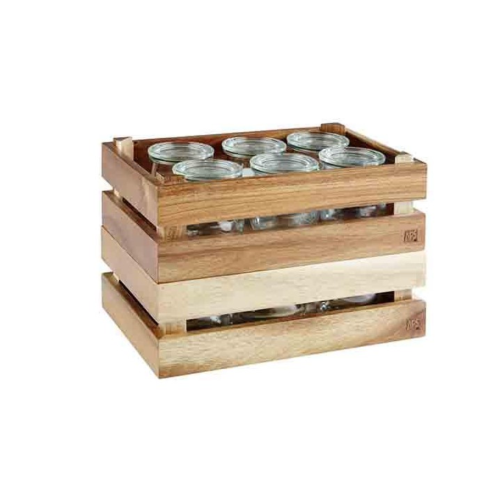 CAJA MADERA BUFFET GN 1 4 29X18 5Xh10 5cm. Ref.11622