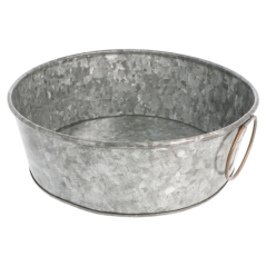 BANDEJA REDONDA ACERO GALVANIZADO Ø26Xh8cm. Ref.225.71