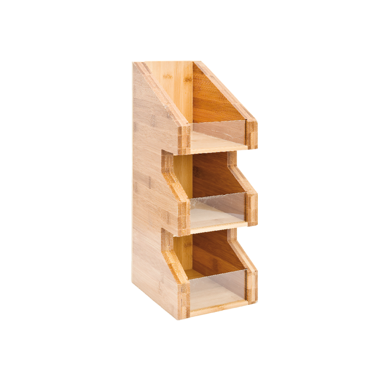 ORGANIZADOR: MADERA BAMBU 3 COMPARTIMENTOS 15X18Xh40cm. Ref.217.30