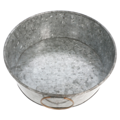 BANDEJA REDONDA ACERO GALVANIZADO Ø26Xh8cm. Ref.225.71