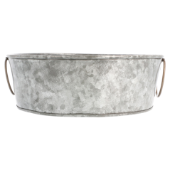 BANDEJA REDONDA ACERO GALVANIZADO Ø26Xh8cm. Ref.225.71