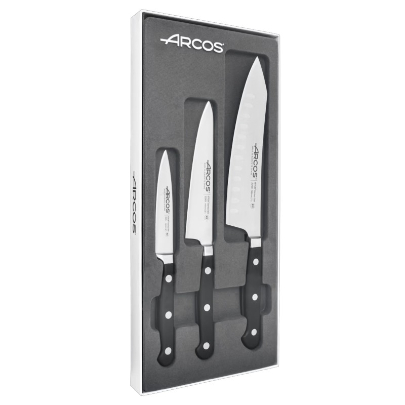 ARCOS SERIE OPERA: SET DE 3 CUCHILLOS DE COCINA Ref.805900