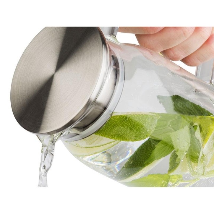 JARRAS AGUA SANGRIA: CON TAPA EN ACERO INOX SLIM 1 5Ltrs. Ø9Xh28cm. Ref.626015
