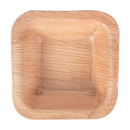 VAJILLA CATERING SERIE NATURA: MINI CUENCO `ARECA` 7X7xh2 5cm. (25 Uds.) 100% Ecologico Ref.232.45