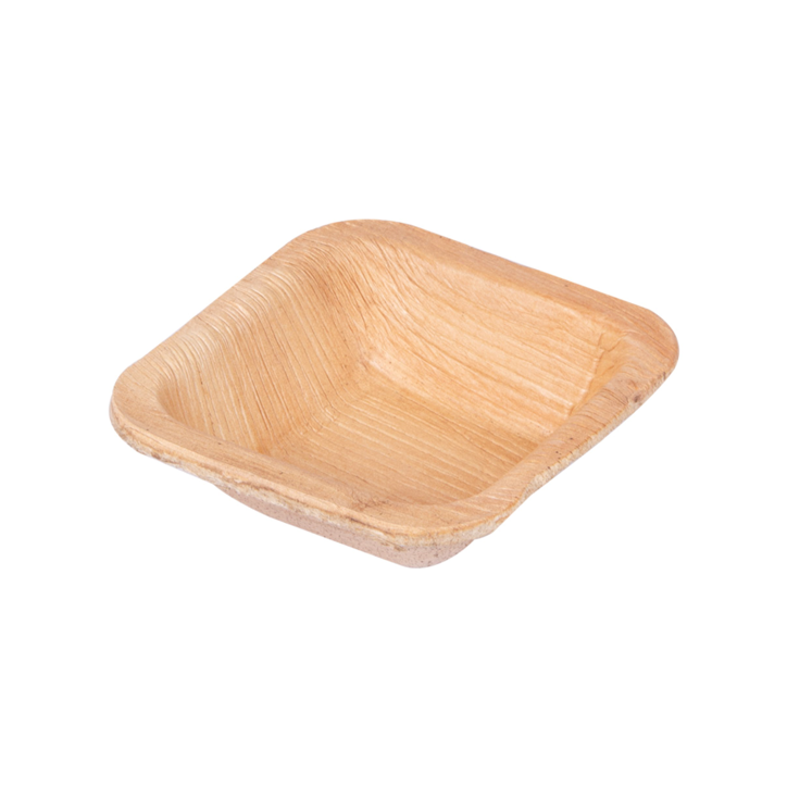 VAJILLA CATERING SERIE NATURA: MINI CUENCO `ARECA` 7X7xh2 5cm. (25 Uds.) 100% Ecologico Ref.232.45