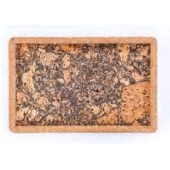 PLATILLOS DE CAMBIO: ZICZAC BANDEJA QUERCO 22.5X14.5Xh1.5 cm  Ref.ZZ0579 EARTH