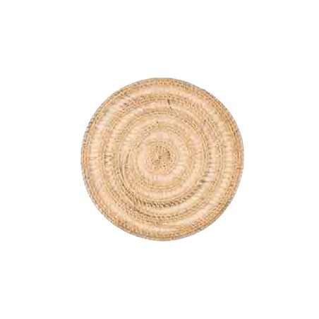 ZICZAC: MANTELITO REDONDO RATTAN - NATURAL - Ø36cm. - Ref.9600