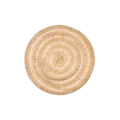 ZICZAC: MANTELITO REDONDO RATTAN - NATURAL - Ø36cm. - Ref.9600