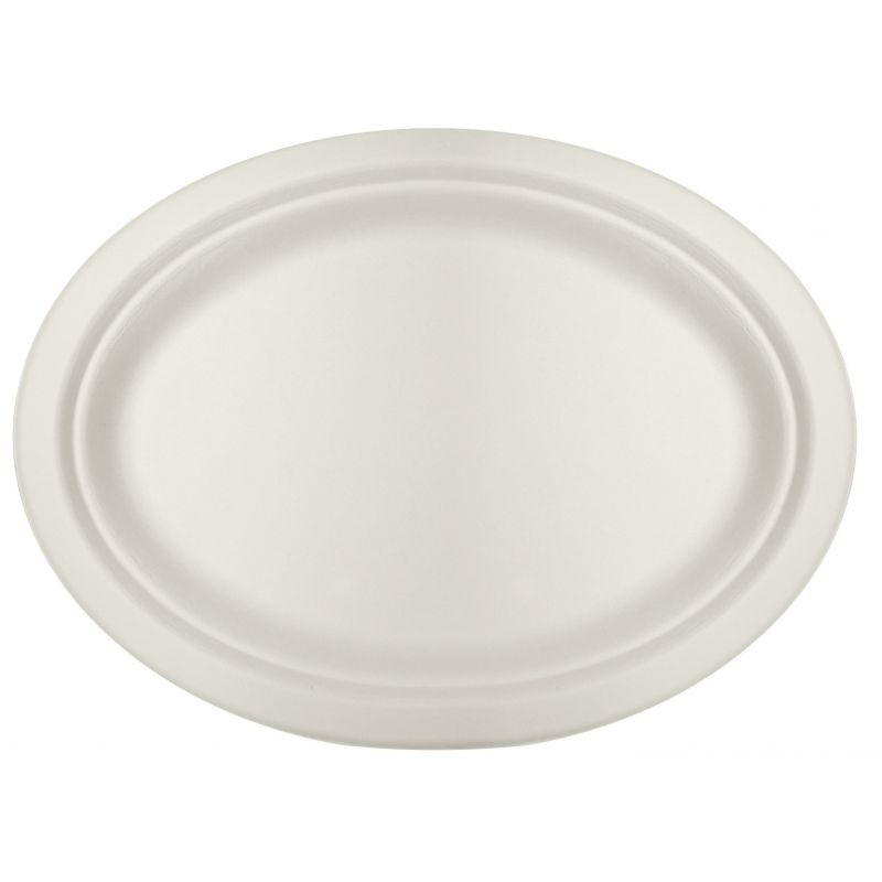 ECOLINE CANA DE AZUCAR: BANDEJA OVAL 26X19Xh2cm. (50uds) Ref.PLPABI000010