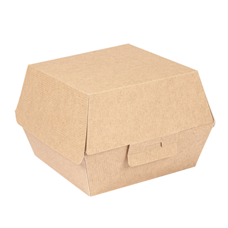 ECOLINE CARTON: HAMBURGUESA CAJA KRAFT EXTRA ALTA 150X140Xh95mm. (50 uds.) Ref.234.17