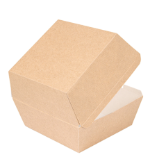 ECOLINE CARTON: HAMBURGUESA CAJA KRAFT EXTRA ALTA 150X140Xh95mm. (50 uds.) Ref.234.17