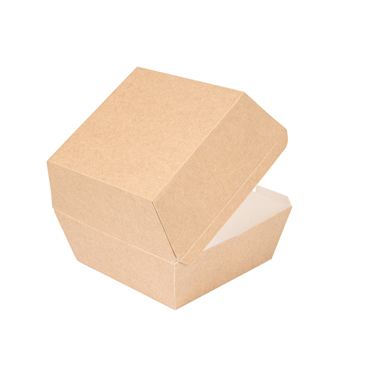 ECOLINE CARTON: HAMBURGUESA CAJA KRAFT EXTRA ALTA 150X140Xh95mm. (50 uds.) Ref.234.17