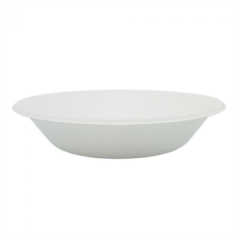ECOLINE CANA DE AZUCAR: PLATO REDONDO HONDO Ø190mm. 750ml. (50uds) Ref.COBOBI000005