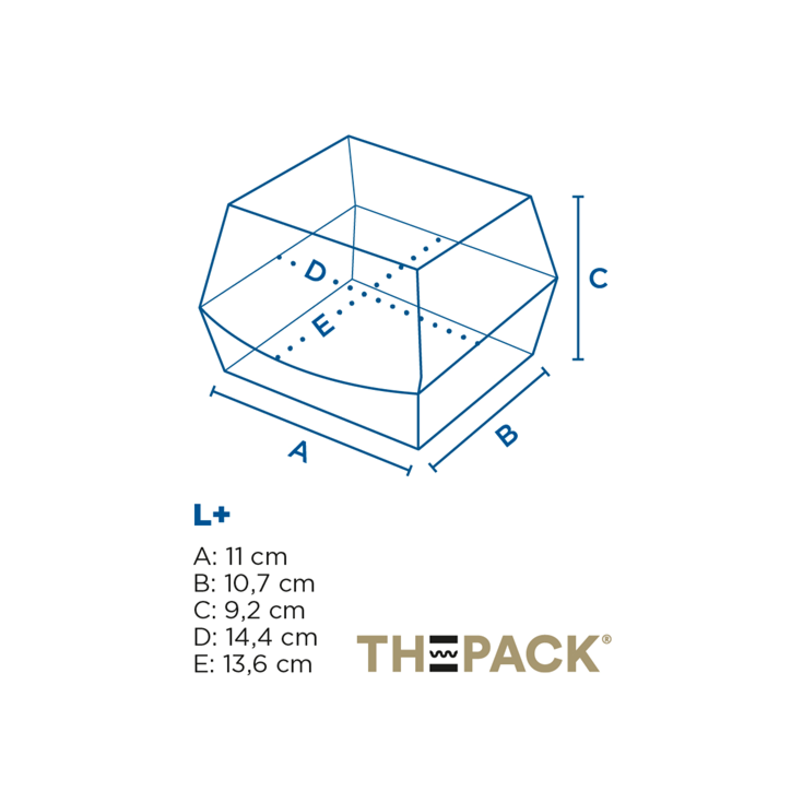 ECOLINE CARTON: HAMBURGUESA CAJA KRAFT EXTRA ALTA 150X140Xh95mm. (50 uds.) Ref.234.17