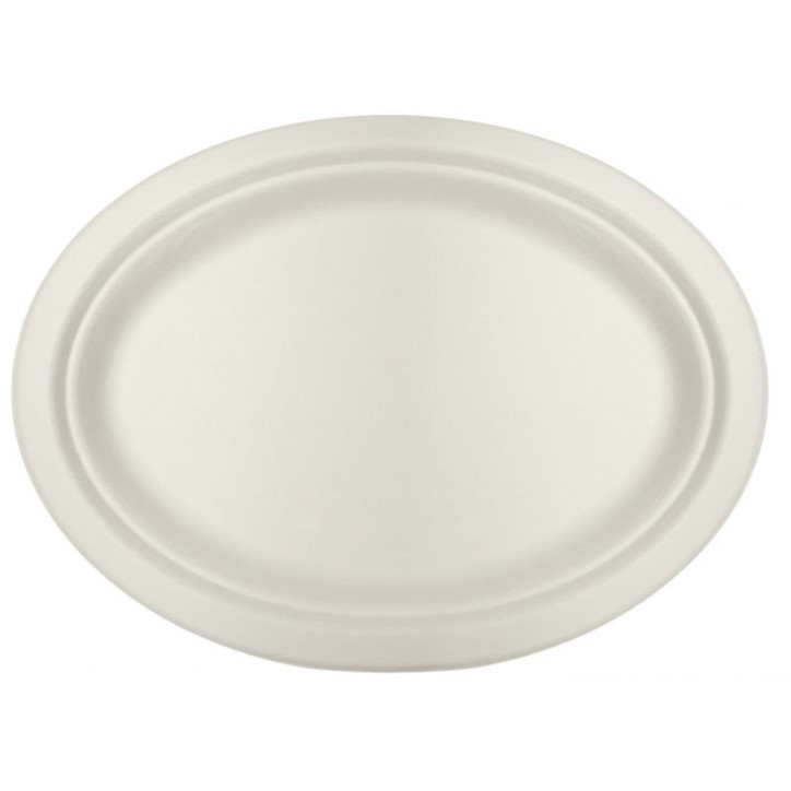 ECOLINE CANA DE AZUCAR: BANDEJA OVAL 26X19Xh2cm. (50uds) Ref.PLPABI000010