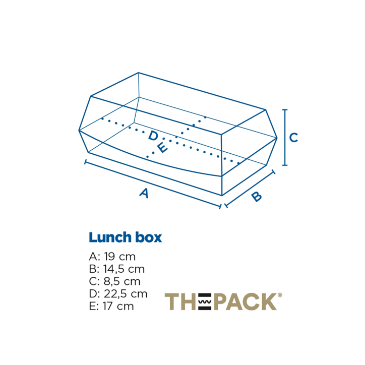 ECOLINE CARTON: CAJA LUNCH BOX KRAFT ONDULADO 22 5X17Xh85mm. (50 uds.) Ref.234.31