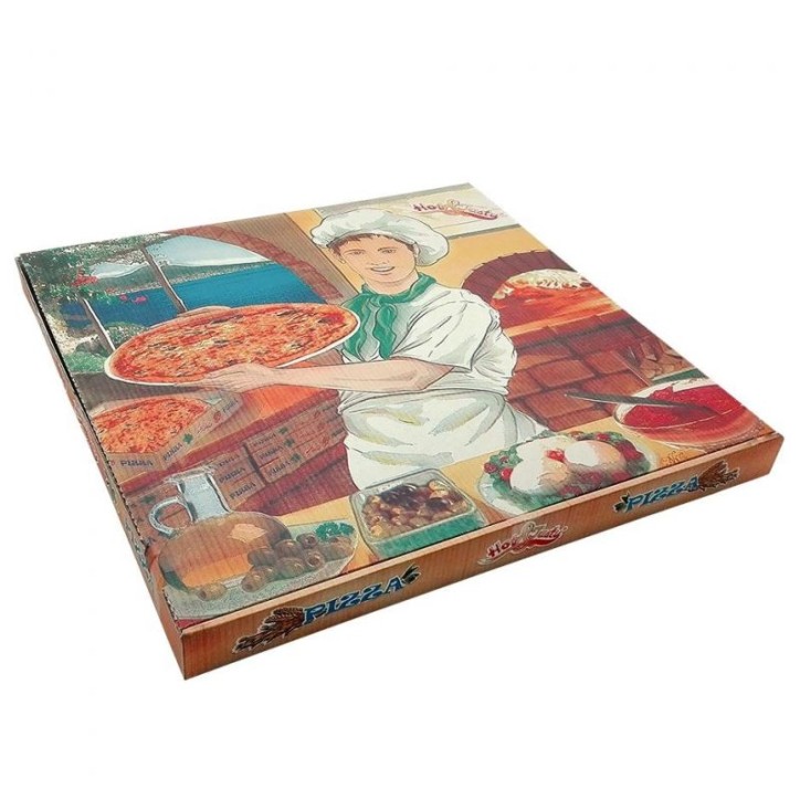 CAJA PIZZA VESUBIO 30X30Xh3 5cm. (Pqt. 100uni.) Ref.CAPZFR000002