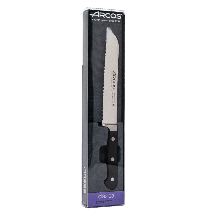 ARCOS SERIE CLASICA: CUCHILLO PANERO 180mm. Ref.256400