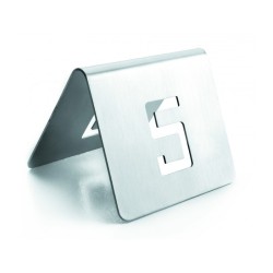 NUMEROS DE MESA ACERO INOX 6X5cm. 1-12 Ref.61095