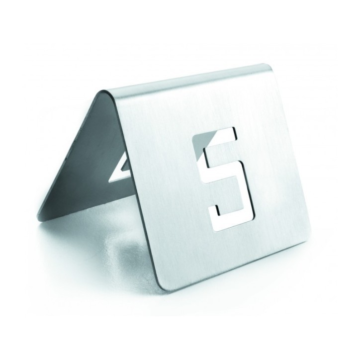 NUMEROS DE MESA ACERO INOX 6X5cm. 1-12 Ref.61095