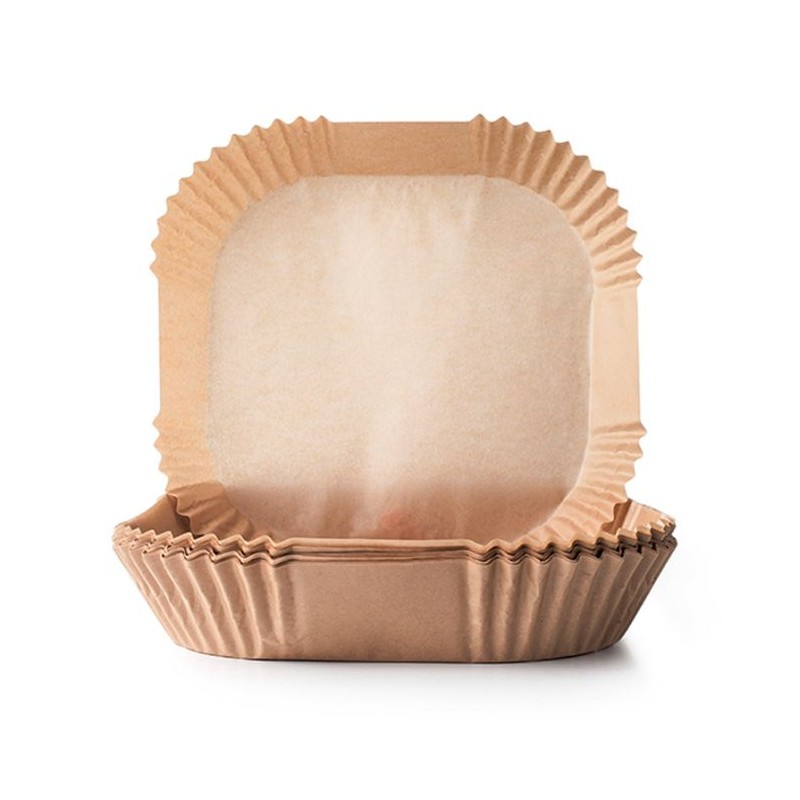 AIRFRYER: MOLDE PAPEL PARA FREIDORAS DE AIRE 20X20Xh4 5cm. (50uds.) Ref.3936FM