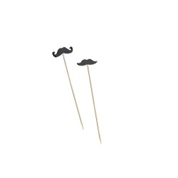 MORUNOS: BROCHETA DE BAMBU MOSTACHO 12cm. (100Uds.) Ref.S2005