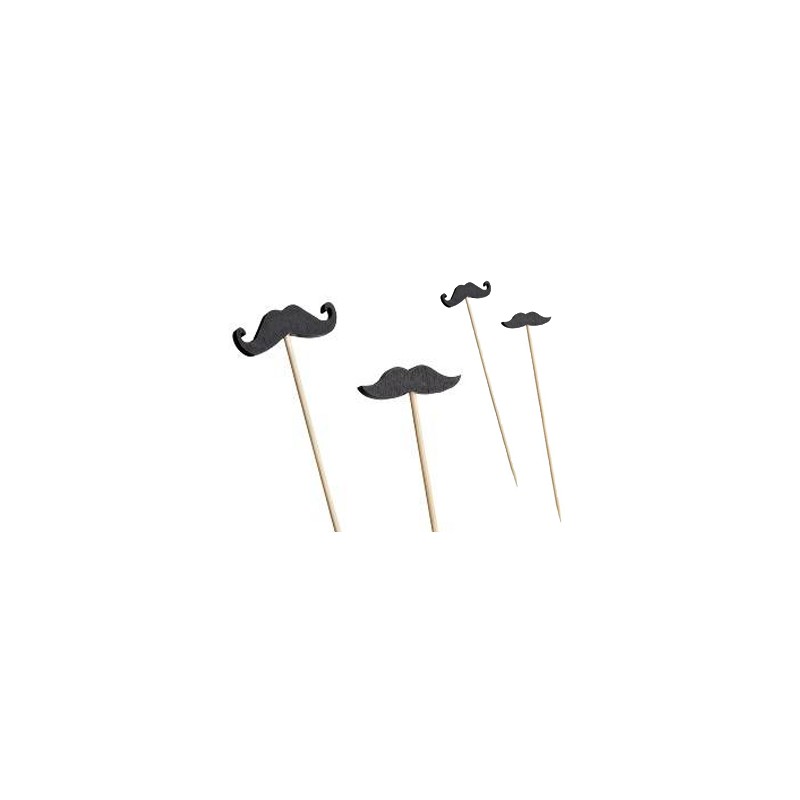 MORUNOS: BROCHETA DE BAMBU MOSTACHO 12cm. (100Uds.) Ref.S2005