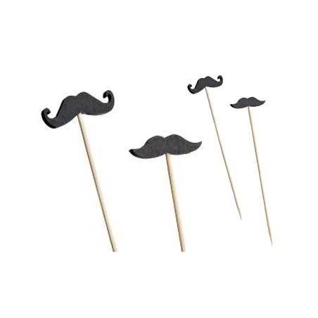 MORUNOS: BROCHETA DE BAMBU MOSTACHO 12cm. (100Uds.) Ref.S2005